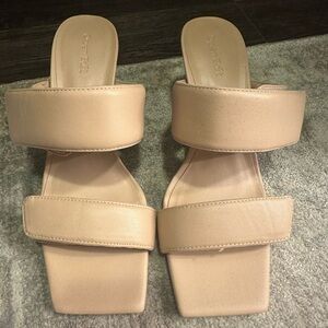 Open Edit Nude Heel Sandals